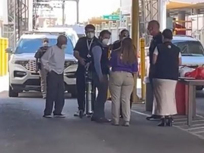 El muro fronterizo que reforzó Donald Trump en el cruce de Nogales