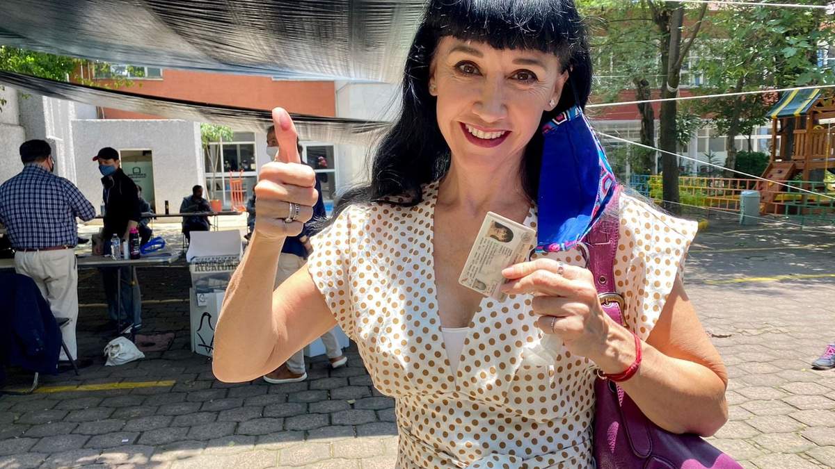 La actriz y cantante el día de las elecciones