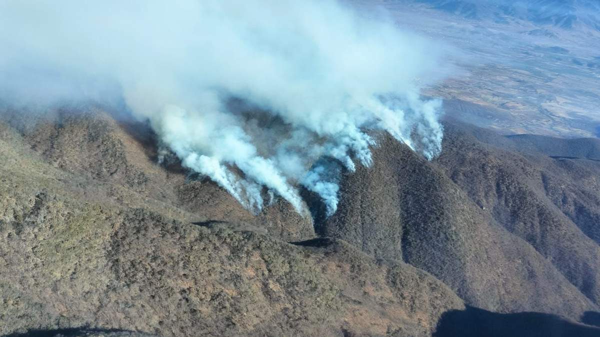 El incendio en San Lucas Quiaviní