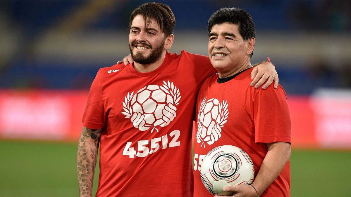 Diego Junior Maradona y Diego Maradona. Fuente: (Instagram)