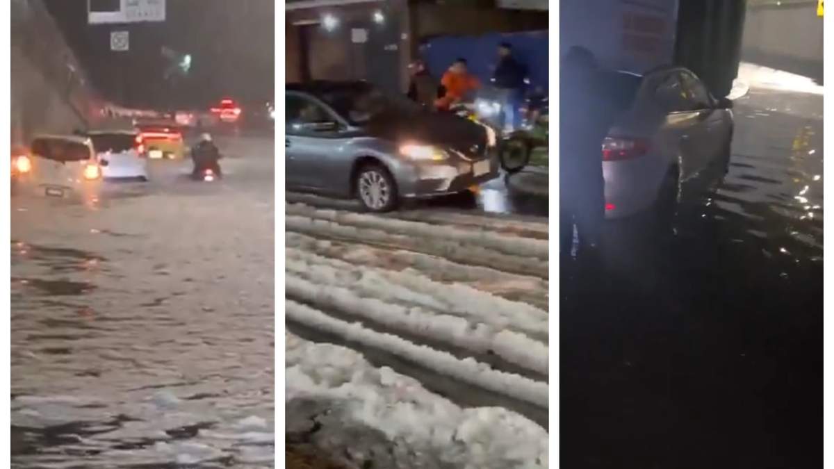 Inundaciones y caída de granizo en la Ciudad de México