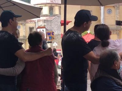 Gobernador de Hidalgo olvida sana distancia en 'pueblo mágico” (Videos)