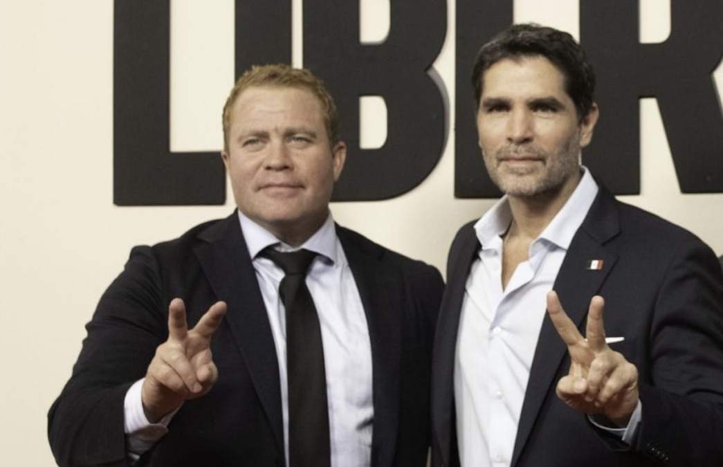 Tim Ballard y Eduardo Verástegui en la alfombra roja en CDMX de la película