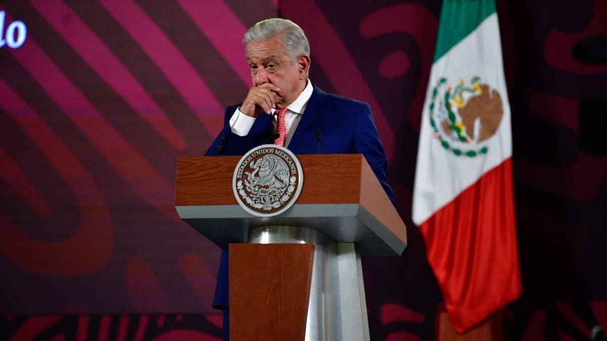 El presidente Andrés Manuel López Obrador en su conferencia de prensa mañanera