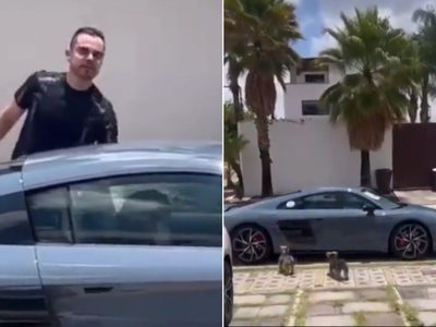 Asesor del senador Alejandro Armenta se pasea en un Audi R8 que vale más de 3 mdp