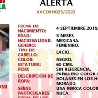 Una bebé de cinco meses es hallada muerta en Saltillo, Coahuila