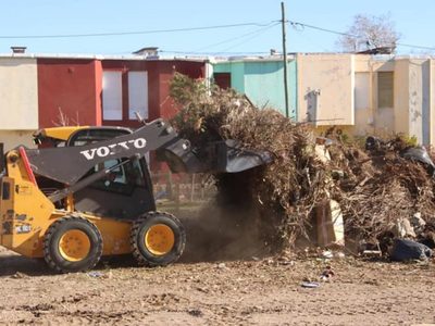 Zapala: profunda  tareas de limpieza en el Barrio 25 de Mayo