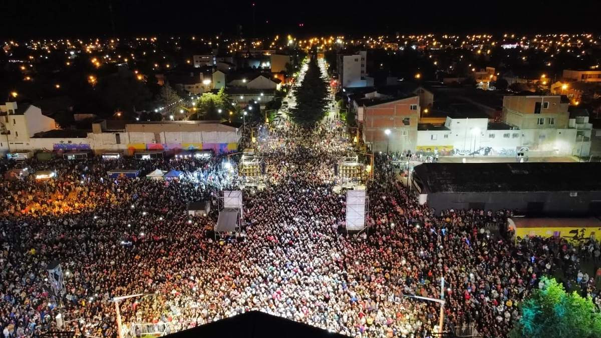 La Konga brindó un show en Zapala. Fuente: (Twitter)