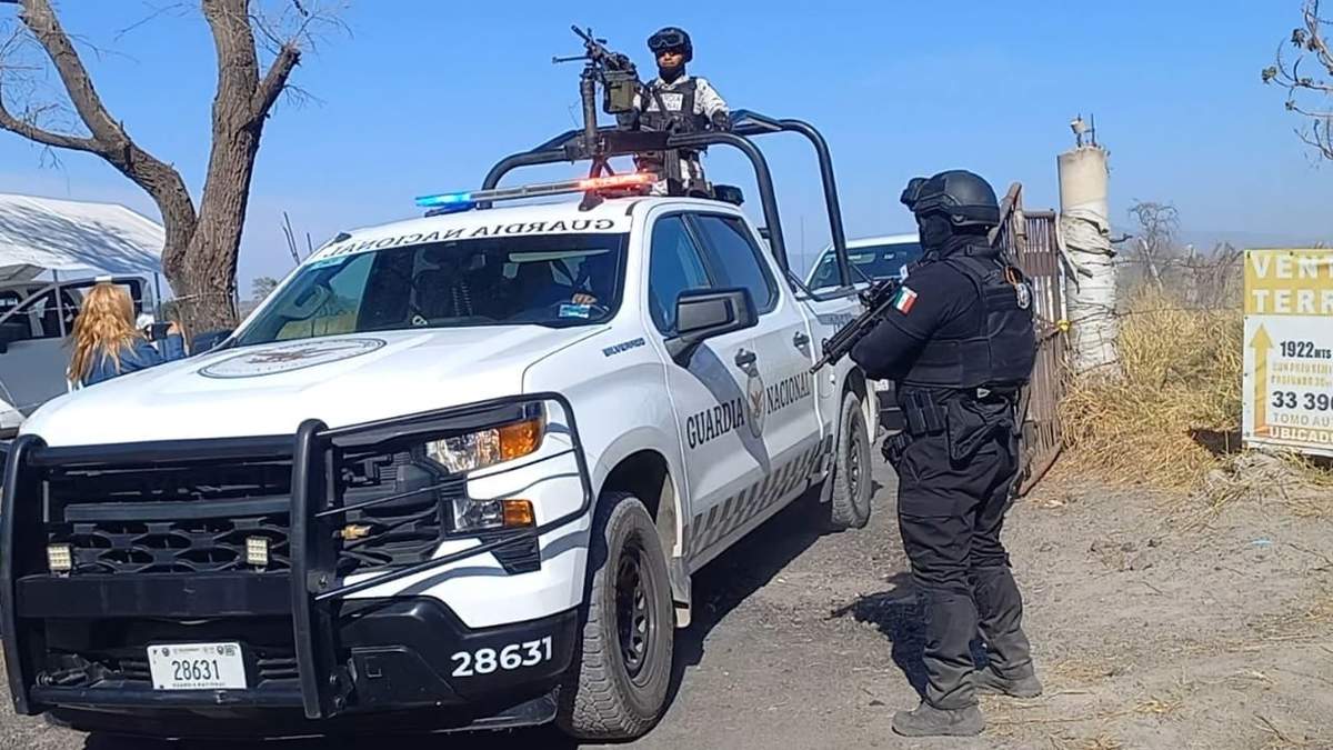 Vigilancia de la Guardia Nacional en el rancho Izaguirre