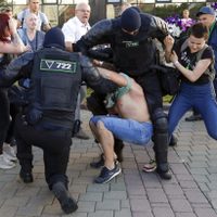 Al menos 65 periodistas detenidos en protestas contra reelección de Lukashenko en Bielorrusia