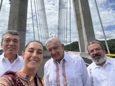 AMLO inaugura el puente de La Concordia, pero pobladores temen que lo usen grupos criminales