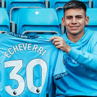 Sueño cumplido: la reacción del Diablito Echeverri al conocer a una de las figuras de Manchester City