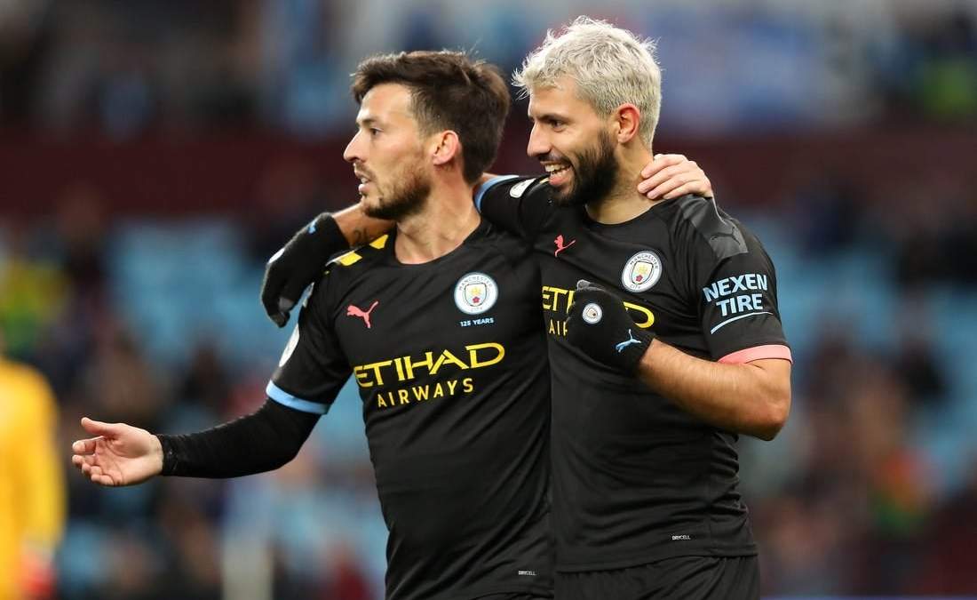 David Silva junto al Kun Agüero. Fuente (Instagram)