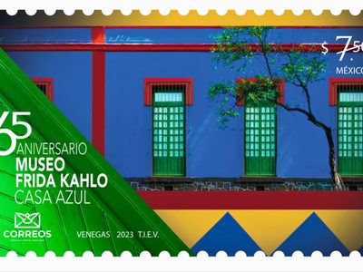 Museo Frida Kahlo y el Sepomex emiten estampilla por 65 aniversario de la Casa Azul