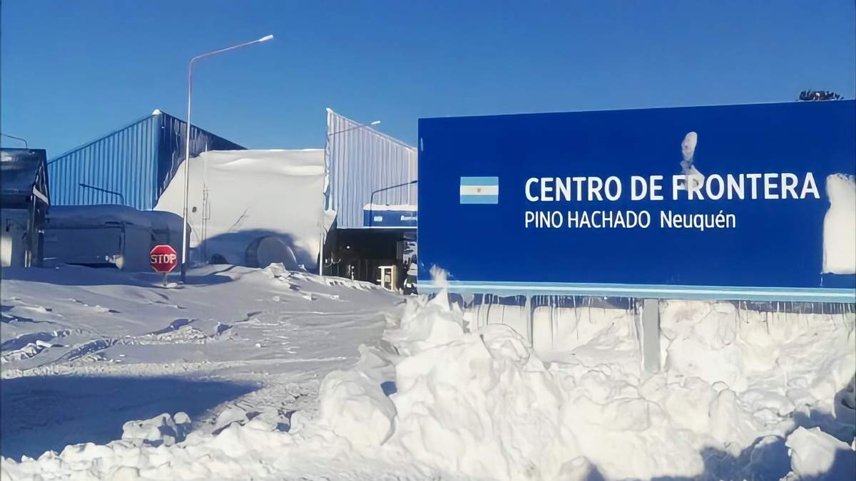 Paso fronterizo de Neuquén, Pino Hachado. Fuente: (Twitter)