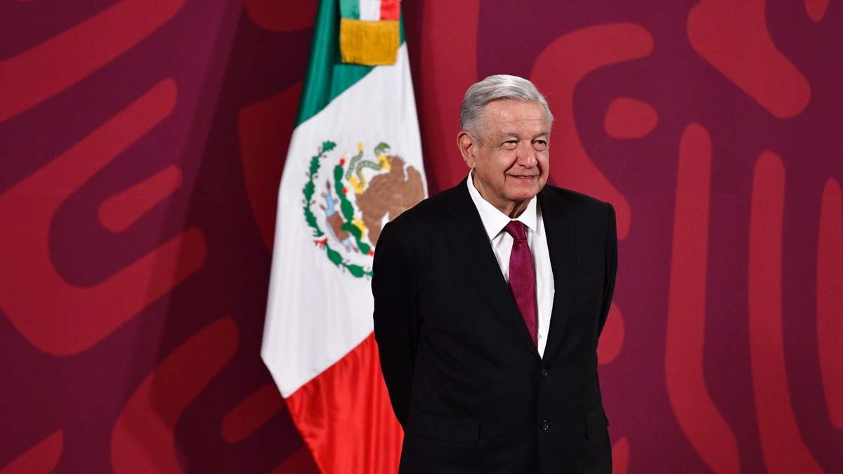 El presidente durante la conferencia de prensa en Palacio Nacional