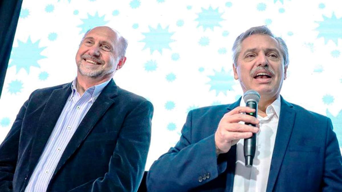 Omar Perotti y Alberto Fernández. Fuente: (Twitter)