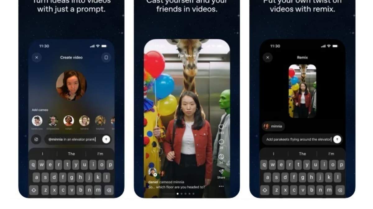 La aplicación Sora para iOS