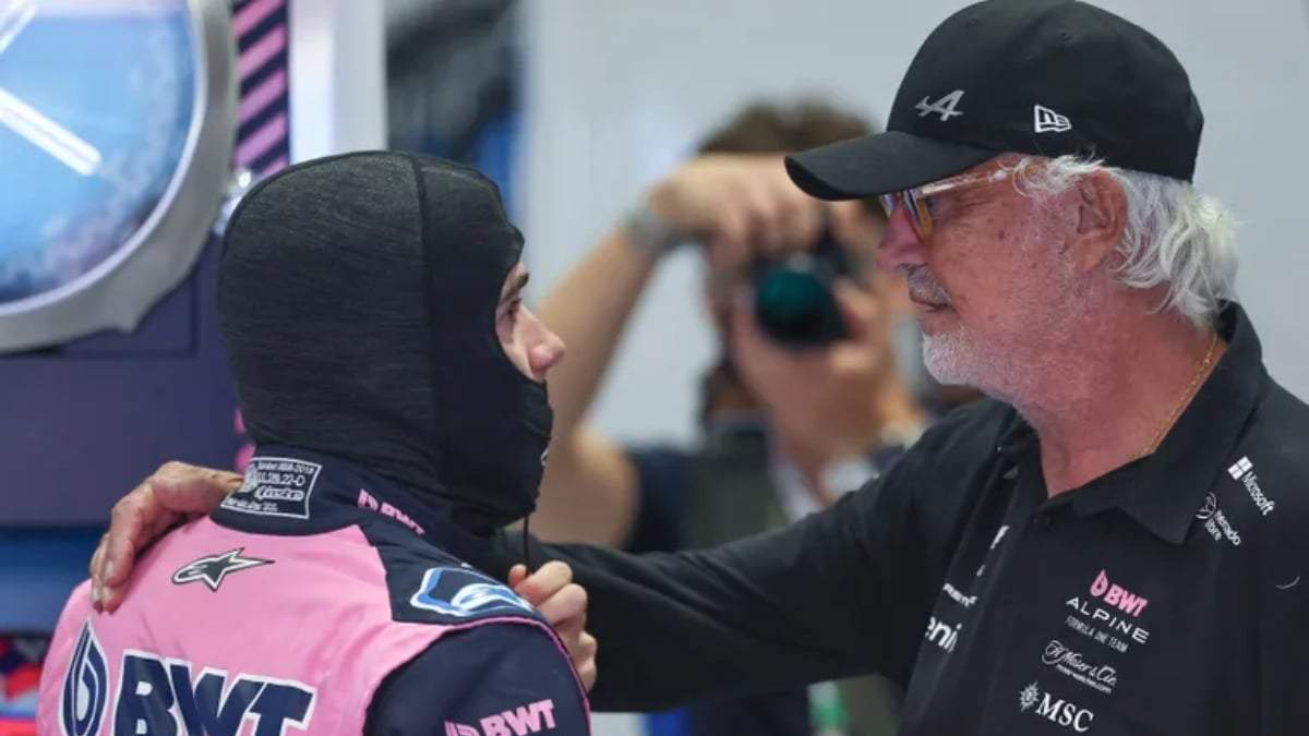 Franco Colapinto y Flavio Briatore. Fuente: (X)