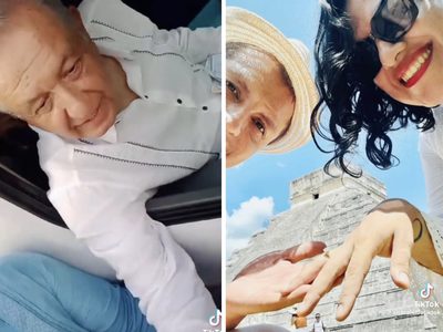 Joven propone matrimonio a su novia enfrente de AMLO; así reaccionó el presidente (Video)