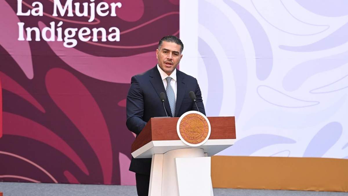 Omar García Harfuch durante la presentación del plan
