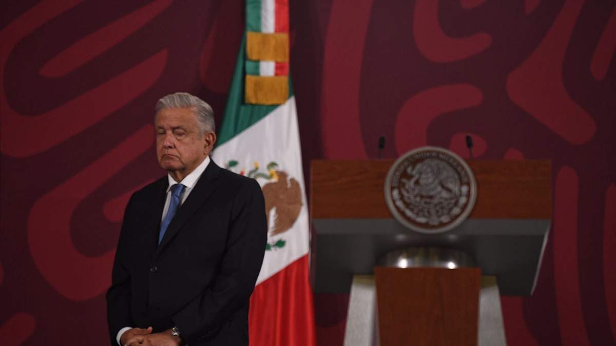 El presidente durante la conferencia matutina