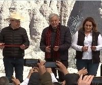 AMLO inaugura la carretera Agua Prieta- Bavispe; beneficiará a más de 80 mil habitantes