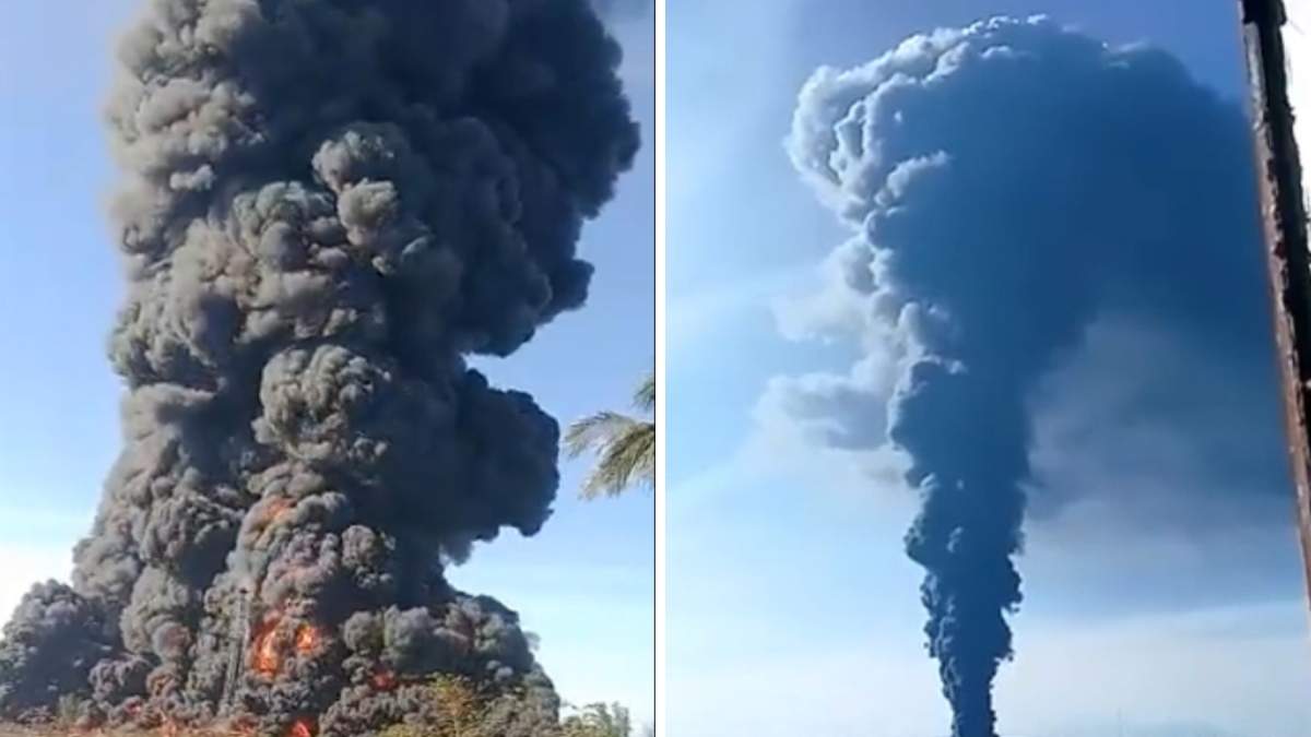 Explosiones en instalaciones de Pemex en Ixhuatlán