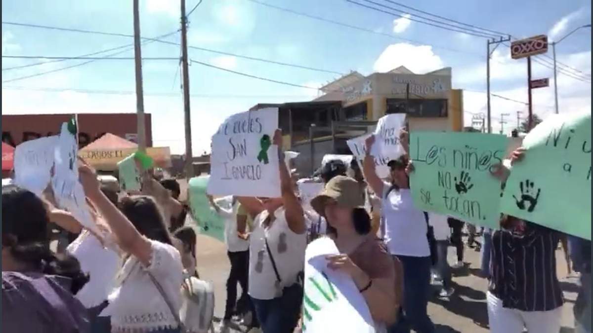 Manifestación en San Ignacio Cerro Gordo