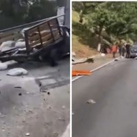 Fuerte accidente en la México-Cuernavaca a la altura de La Pera (Video)
