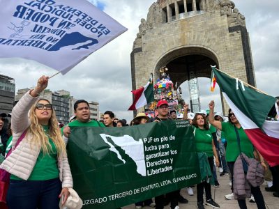 Empleados "mueven" protesta por reforma al Poder Judicial por presencia de simpatizantes de Morena