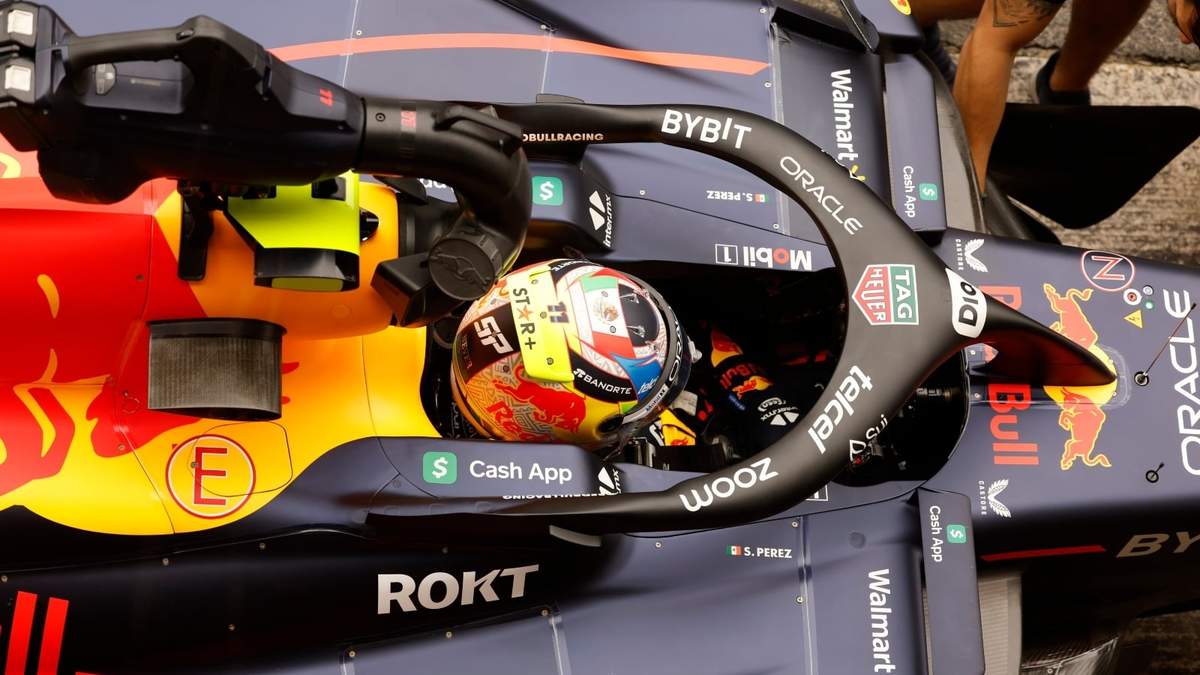 Sergio "Checo" Pérez en la línea de salida del Circuit de Barcelona-Catalunya