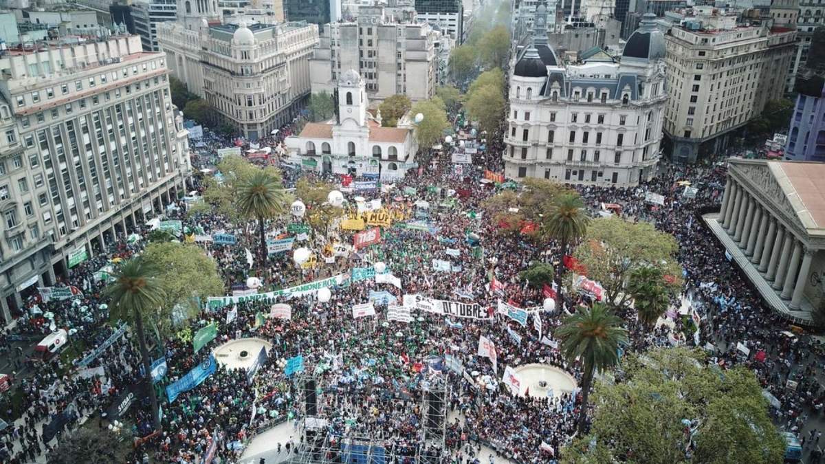 Movilizaciones anteriores a la pandemia del coronavirus. Fuente: (Twitter)