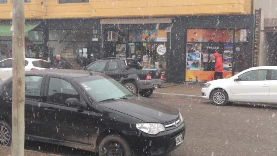 Nieva en Neuquén Capital