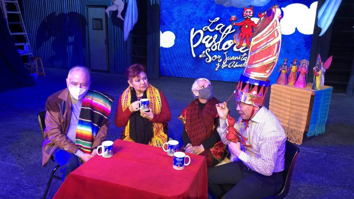 Miguel Sabido, Lupita Sandoval y actores de la pastorela
