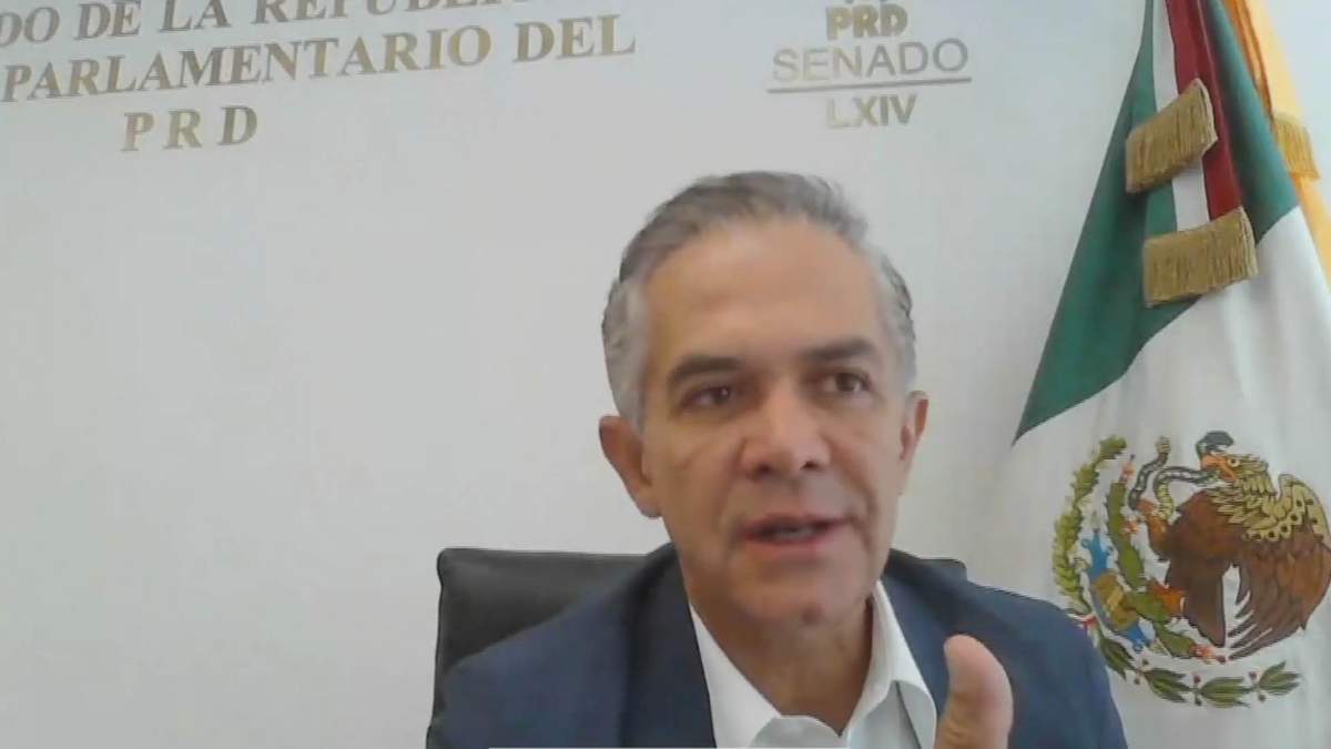 Miguel Ángel Mancera, durante la sesión virtual,