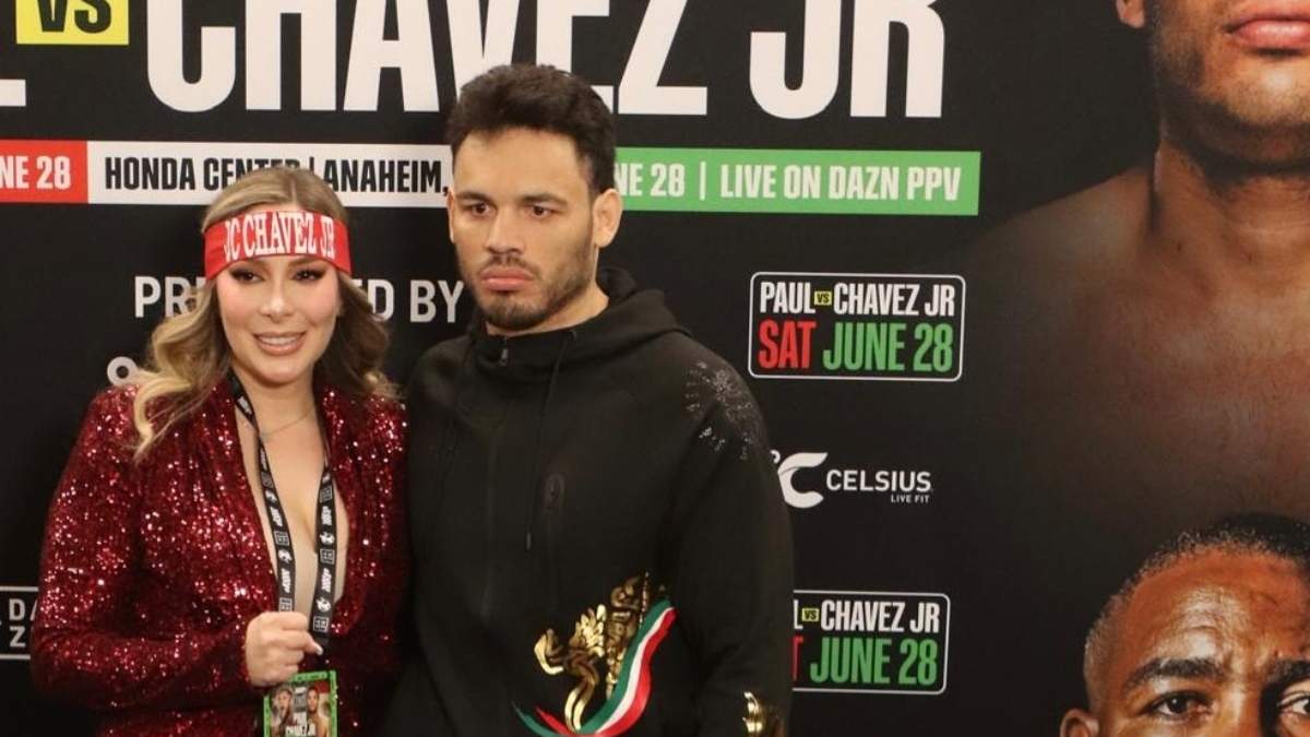 Frida Muñoz Román y Julio César Chávez Jr.