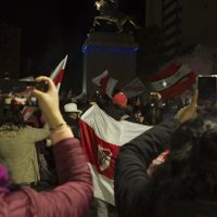 Hinchas de River salieron a festejar el campeonato obtenido en el centro de Neuquén