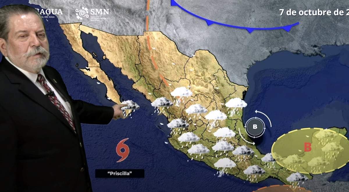 Pronóstico de lluvias para el 7 de octubre