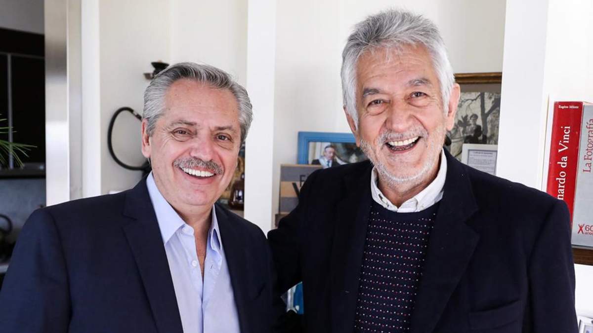 Alberto Rodríguez Saá y Alberto Fernández. Fuente: (Twitter)
