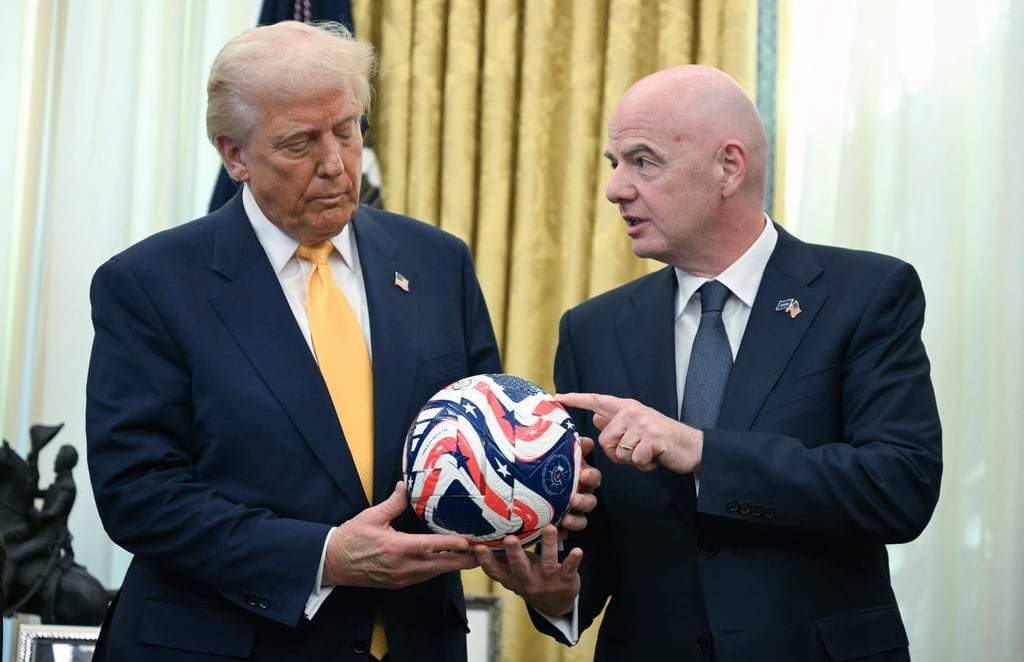 El presidente de la FIFA, Gianni Infantino y el presidente de EU, Donald Trump