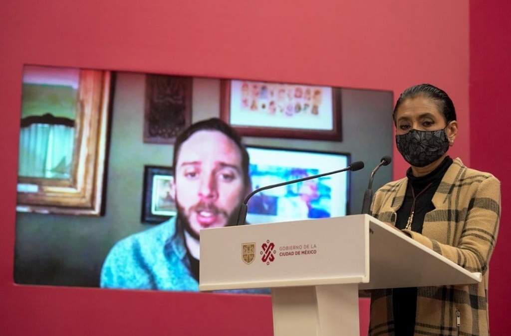 Eduardo Clark y Oliva López, secretaria de Salud capitalina
